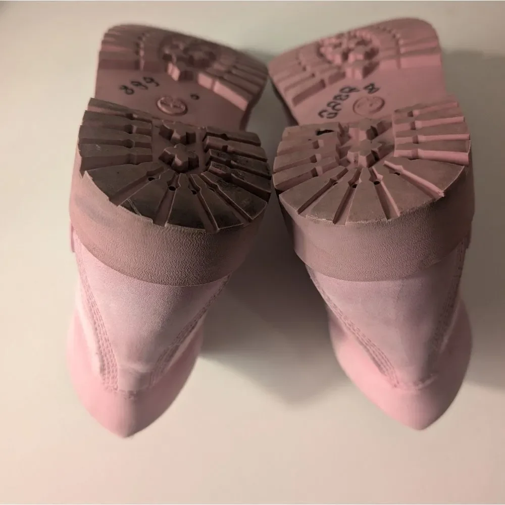 Timberland Girls' 6-inch Premium Pink Leather  Waterproof Boots (3)